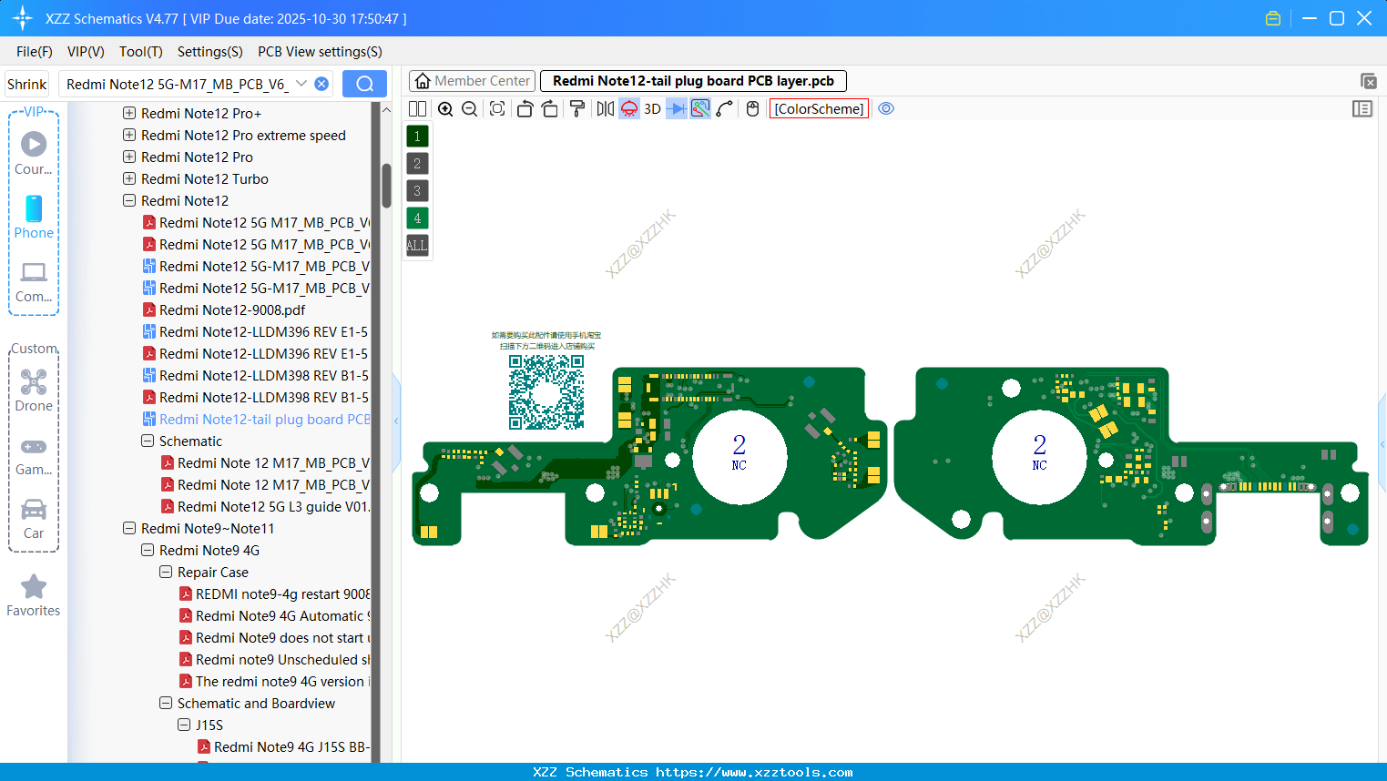 Xiaomi Redmi Note12-tail Plug Board PCB Layer